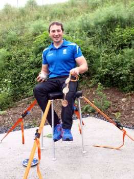 David Fernandez en su puesto de entrenamiento.