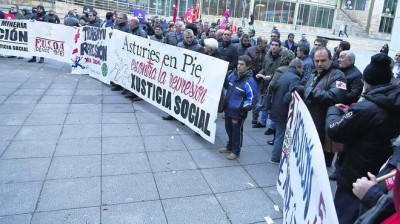 Foto Agencia. Apoyo minero a los acusados