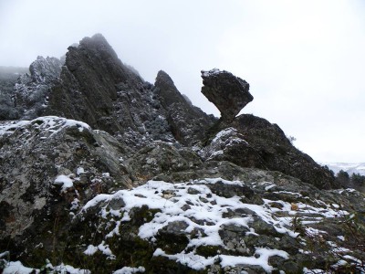 cabeza moro con nieve