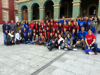 El alcalde con estudiantes de Boston