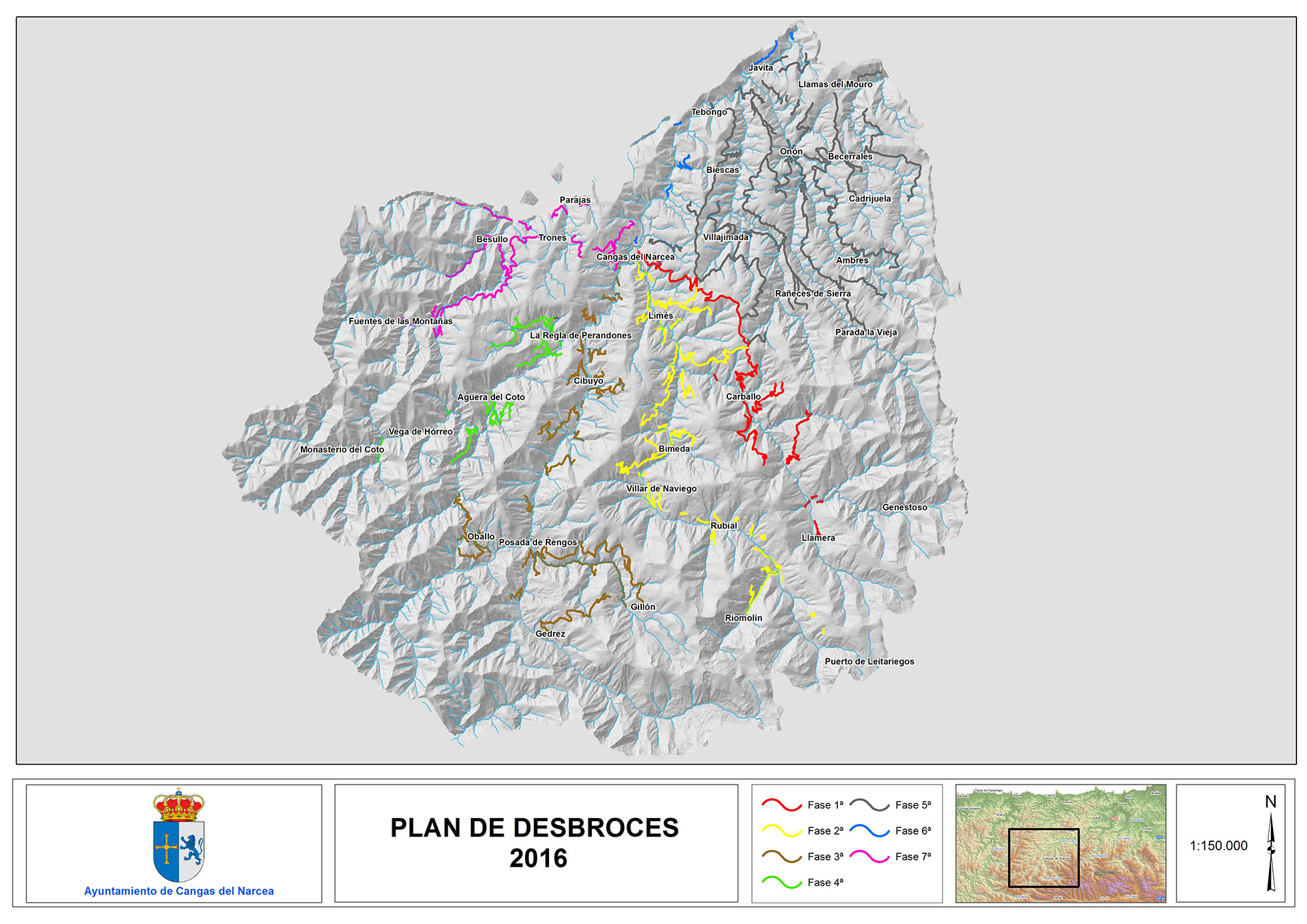 CANGAS DEL NARCEA.- Plan de desbroce en vías del concejo