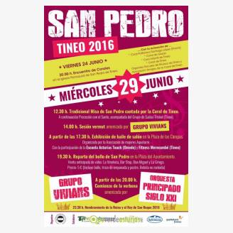 TINEO.- Ultimado el programa de actos de las Fiestas de San Pedro