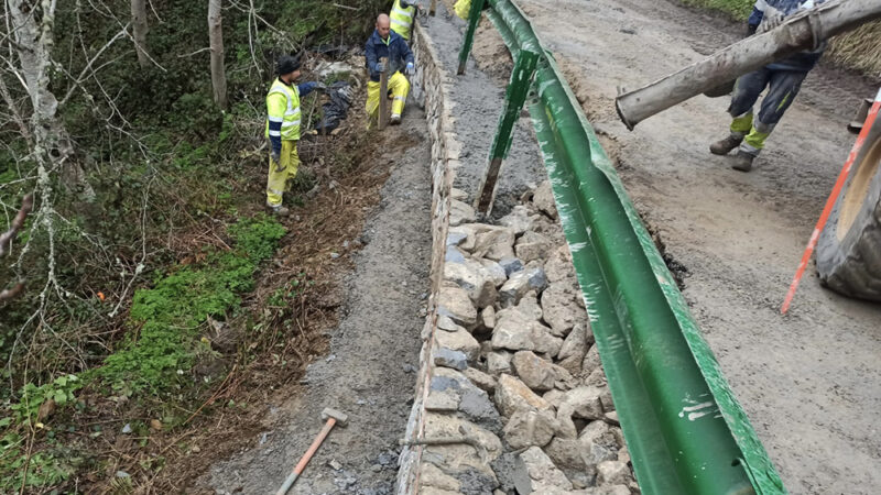 Las obras en la carretera de Obacho “avanzan a buen ritmo”