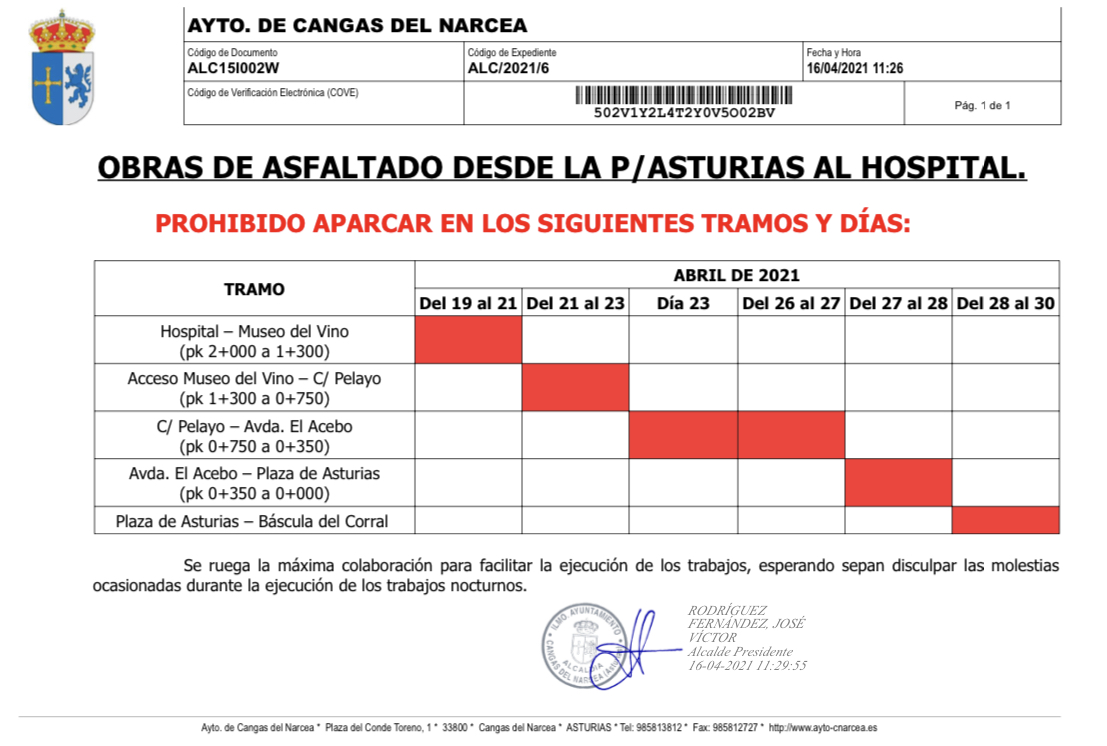 Cangas inicia la pavimentación de la travesía entre el hospital y la plaza de Asturias