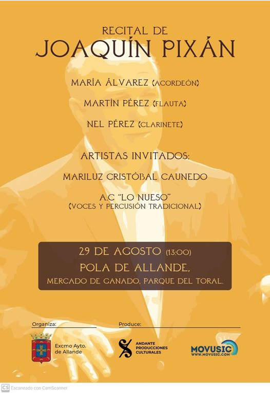 Joaquín Pixán en Allande. Recital