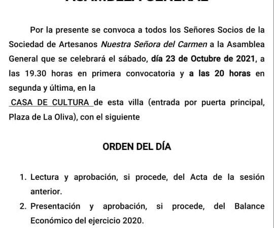 Asamblea de la Sociedad de Artesanos