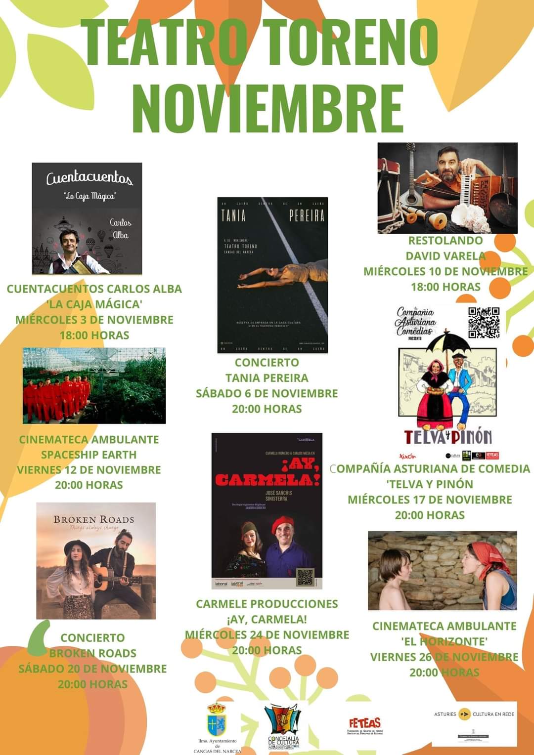 Programación cultural para Noviembre