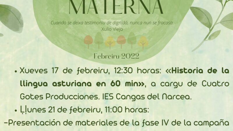 Cangas  celebra el Día Internacional de la Ḷḷingua Materna fomentando el uso del asturiano