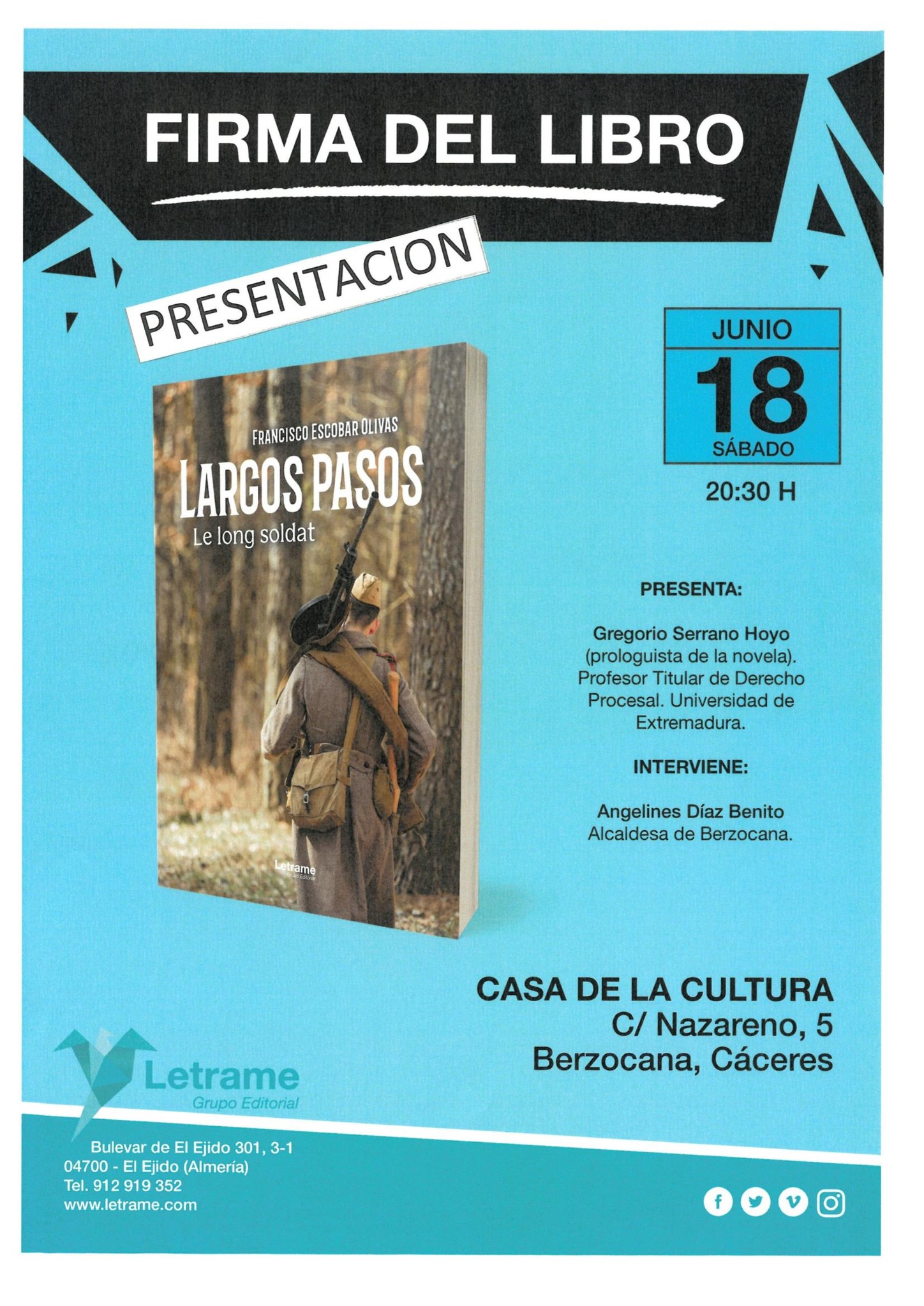 “Largos pasos” llega el sábado 18 a Berzocana