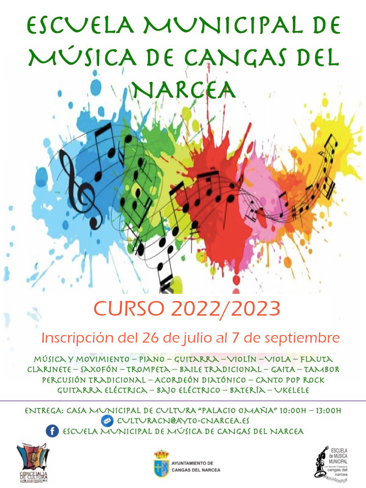 Cangas del Narcea abre el plazo de matrícula de la Escuela Municipal de Música